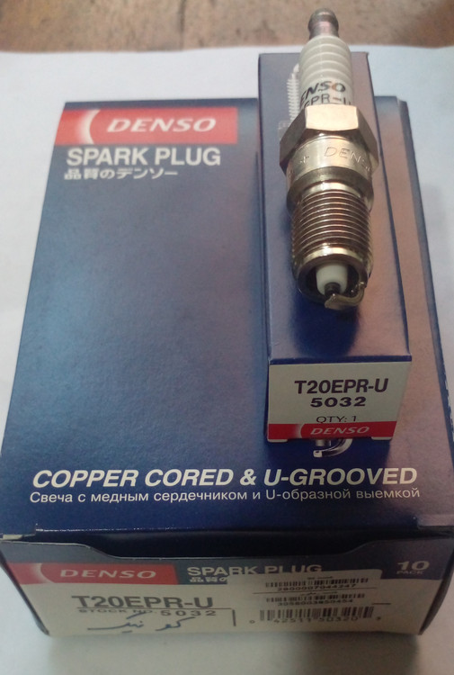 شمع اتومبیل دنسو اورجینال ژاپن آچار ۱۶ کونیک پایه کوتاه